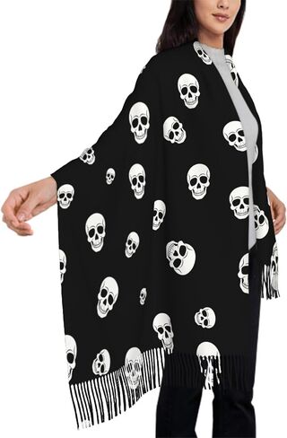 IBILIU Oversize Scarf for Women Delightful Doggies Bulldog Dog Scarf Tassel Scarves Fall Winter Shawl Wraps in Kuwait