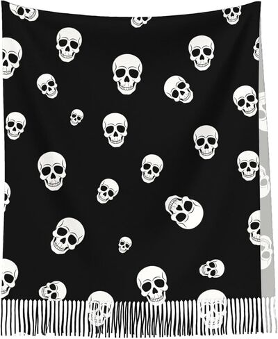 IBILIU Oversize Scarf for Women Delightful Doggies Bulldog Dog Scarf Tassel Scarves Fall Winter Shawl Wraps in Kuwait