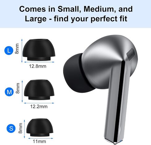 Foam Ear Tips for Samsung Galaxy Buds3 Pro - Ultimate Comfort and Unshakeable Fit with Memory Foam Earbud Tips, Earbud Replacement Tips for Galaxy Buds 3 Pro - M in Kuwait