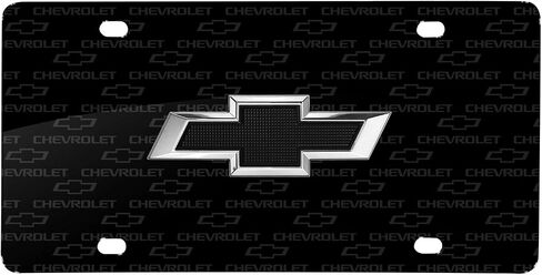 for Chevrolet Black in 3D Logo on Logo Pattern Black Aluminum License Plate in Saudi Arabia