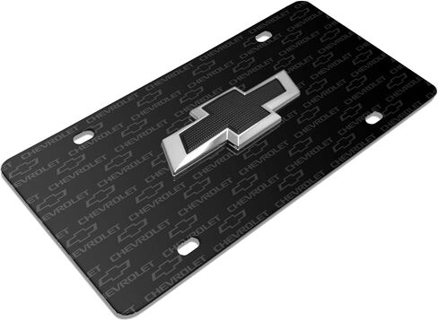 for Chevrolet Black in 3D Logo on Logo Pattern Black Aluminum License Plate in Saudi Arabia