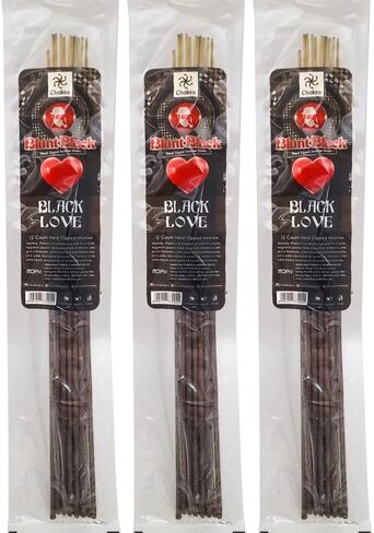 10.5" Hand Dipped Incense Sticks 3-Packs - 12 Sticks Each - Choose Your Scent (Black Love) in Saudi Arabia