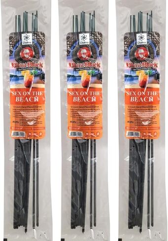10.5" Hand Dipped Incense Sticks 3-Packs - 12 Sticks Each - Choose Your Scent (Black Love) in Saudi Arabia