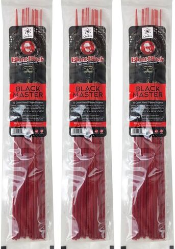 10.5" Hand Dipped Incense Sticks 3-Packs - 12 Sticks Each - Choose Your Scent (Black Love) in Saudi Arabia