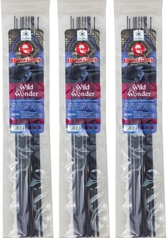 10.5" Hand Dipped Incense Sticks 3-Packs - 12 Sticks Each - Choose Your Scent (Black Love) in Saudi Arabia
