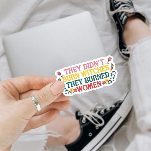 3Pcs They Didn't Burn Witches They Burned Woman Stickers Feminist Feminism Gift They Didn't Burn Witches They Burned Women Sticker Woman's Right Decal for Laptop Bottle Phone Car Hardhat 3"x3" (W1) in Saudi Arabia