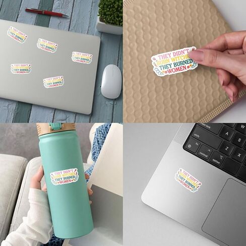 3Pcs They Didn't Burn Witches They Burned Woman Stickers Feminist Feminism Gift They Didn't Burn Witches They Burned Women Sticker Woman's Right Decal for Laptop Bottle Phone Car Hardhat 3"x3" (W1) in Saudi Arabia