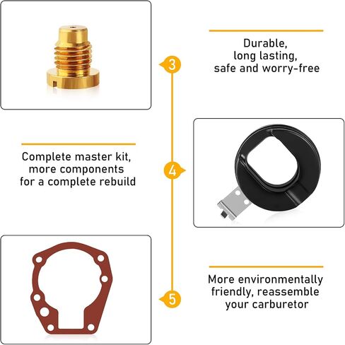 439071 Carburetor Rebuild Kit Compatible with Johnson Evinrude OMC Outboard Motor 1.5HP 2HP 3HP 5HP 5.5HP 6HP 7.5HP 10HP 15HP 18HP 20HP 0439071 Boat 18-7043 382045 382046 382047 383052 398532 in Saudi Arabia