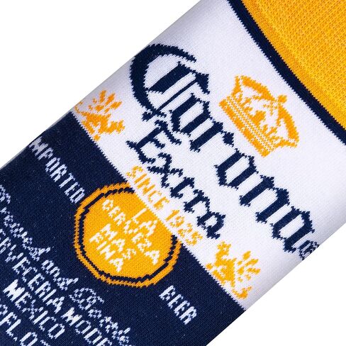 Odd Sox Corona or Modelo Beer Lovers Crew Socks for Men, Mix Match, Fun Novelty Print in Saudi Arabia