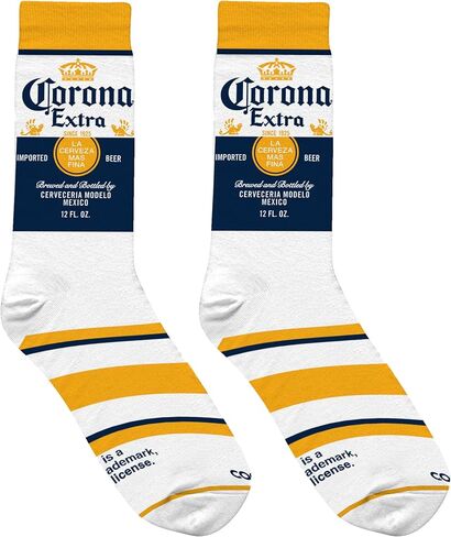 Odd Sox Corona or Modelo Beer Lovers Crew Socks for Men, Mix Match, Fun Novelty Print in Saudi Arabia