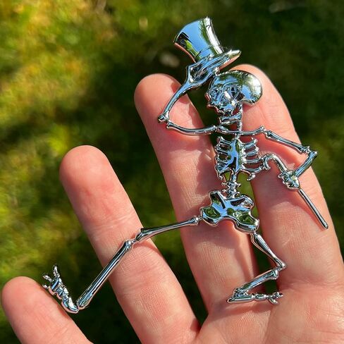 The Dancing Skeleton Car Emblem Badge in Matte Black in Saudi Arabia