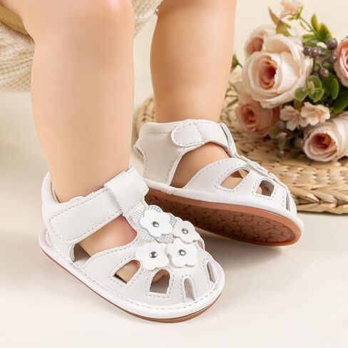 KIDSUN Baby Infant Girls Boys Sandals Non Slip Rubber Sole Summer Beach Outdoor First Walker Crib Shoes in Kuwait