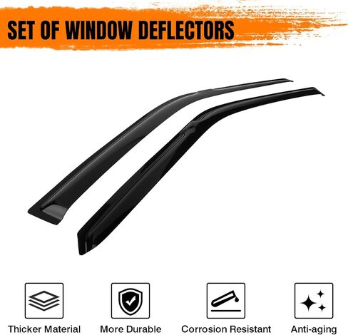Tape on Window Visor Deflectors, Compatible with 1990-1993 Honda Accord 2Door, Acrylic Smoke Tinted Slim Style Window Rain Guards, Sun Wind Side Vent Visor Set, 2 Pieces in Saudi Arabia