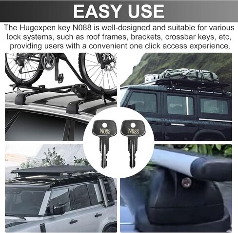 Key for Thule Key Replacement,for Roof Racks, Carriers, Crossbars Key etc,(Codes N088) in Kuwait