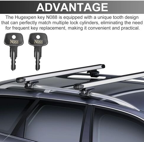 Key for Thule Key Replacement,for Roof Racks, Carriers, Crossbars Key etc,(Codes N088) in Kuwait