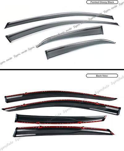 FITS 2013-2018 Toyota RAV4 Tinted Clip-ON Window Visor RAIN Guard W/Chrome Trim in Saudi Arabia