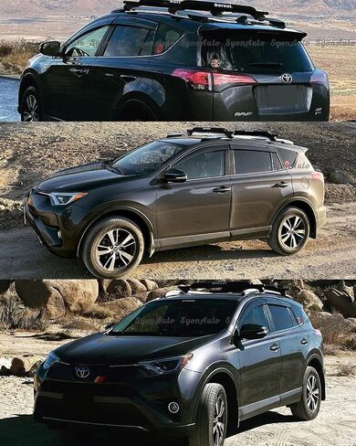 FITS 2013-2018 Toyota RAV4 Tinted Clip-ON Window Visor RAIN Guard W/Chrome Trim in Saudi Arabia