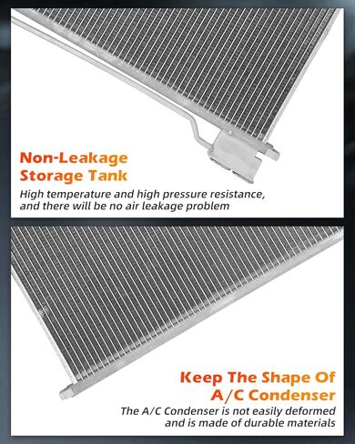 OCPTY Aluminum A/C Condenser Replacement Fit for 2000-2005 for Ford Excursion 5.4L 2003-2005 for Ford Excursion 6.0L 2000-2005 for Ford Excursion 6.8L 2000-2003 for Ford Excursion 7.3L in Saudi Arabia