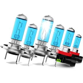 headlight bulbs Compatible With Ben z GL350 GLK350 2010 2011 2012 Headlights Bulbs, H7 Halogen Headlamp High and Low Beam, H11 Fog Light, 100W 6000K White, 300% Brightness, 6-Pack in Kuwait
