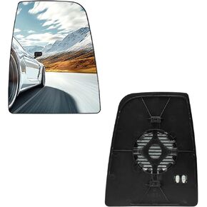 Passenger Right Side Upper Mirror Glass Compatible With Ford Transit T150 T250 T350 Tow Mirror 2015-2022, Side View Convex Heated Glass with Rear Holder Replaces CK4Z17K707D in Kuwait