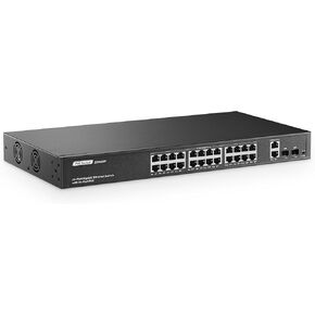 YuLinca 6 Port Mini Gigabit PoE Switch with 4 PoE+ Port, 1 Gigaibt RJ45 Uplink, 1 Gigabit SFP, IEEE802.3af/at, Max 65W, Metal Fanless Plug & Play Ethernet Switch in Kuwait