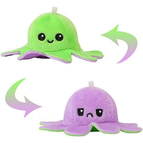 TopGlam Set of 2 Reversible Octopus Keychain for Backpack Bag Key Chain Happy Sad Soft Antistress Plush Cute in Saudi Arabia