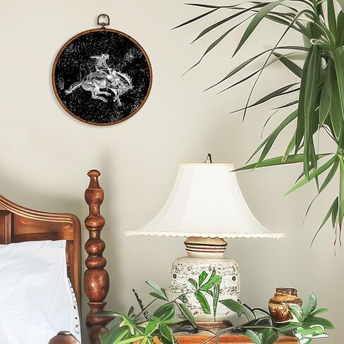 Bcuangd Cheetah Leopard Round Wall Art Decor - Trendy Preppy Animal Wall Art Canvas Proom Frame Prints ، Retro Maximalist Round Wall Decorations for Home Bedroom Apartment ، 10 "× 10" in Kuwait