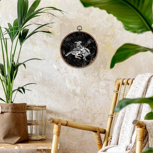 Bcuangd Cheetah Leopard Round Wall Art Decor - Trendy Preppy Animal Wall Art Canvas Proom Frame Prints ، Retro Maximalist Round Wall Decorations for Home Bedroom Apartment ، 10 "× 10" in Kuwait