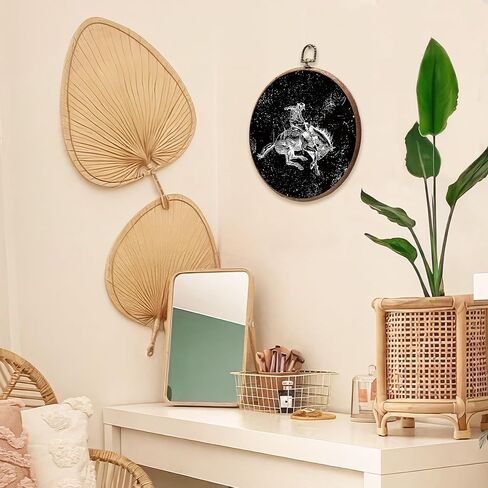 Bcuangd Cheetah Leopard Round Wall Art Decor - Trendy Preppy Animal Wall Art Canvas Proom Frame Prints ، Retro Maximalist Round Wall Decorations for Home Bedroom Apartment ، 10 "× 10" in Kuwait
