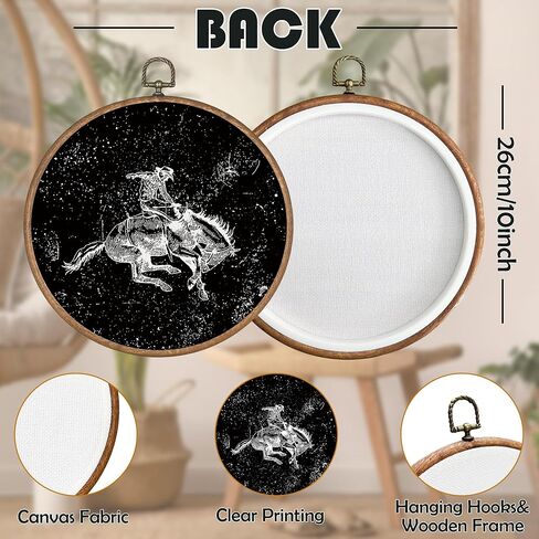 Bcuangd Cheetah Leopard Round Wall Art Decor - Trendy Preppy Animal Wall Art Canvas Proom Frame Prints ، Retro Maximalist Round Wall Decorations for Home Bedroom Apartment ، 10 "× 10" in Kuwait