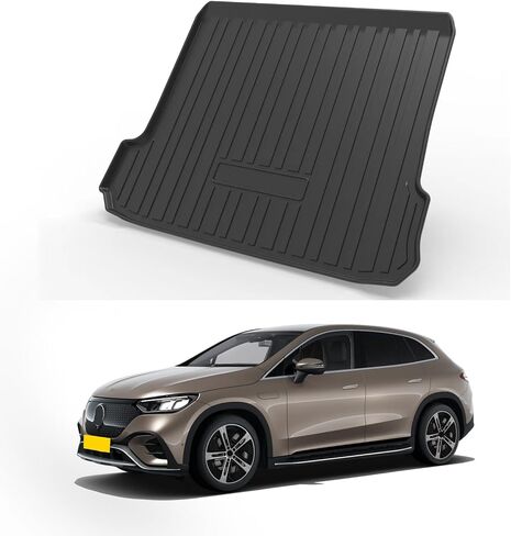 Custom Fit for Cargo Liner 2023-2024 Mercedes-Benz EQE SUV 350 4Matic EQE 500 4Matic - Black TPE All Weather Heavy Duty Waterproof Rear Cargo Tray Trunk Floor Mat Protector in Saudi Arabia