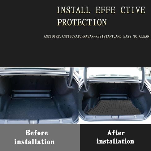 Custom Fit for Cargo Liner 2023-2024 Mercedes-Benz EQE SUV 350 4Matic EQE 500 4Matic - Black TPE All Weather Heavy Duty Waterproof Rear Cargo Tray Trunk Floor Mat Protector in Saudi Arabia