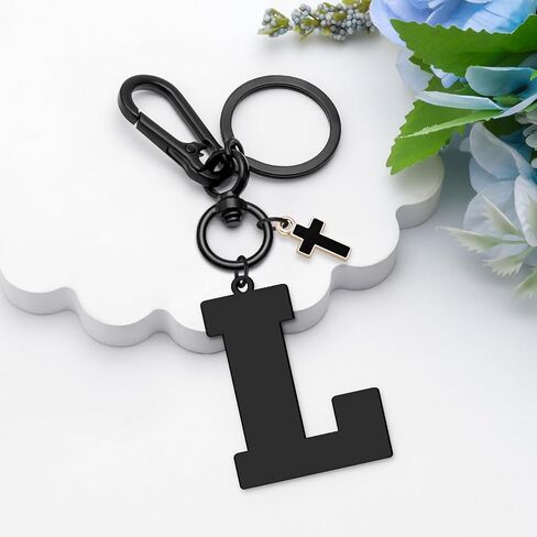 Dabihu Letter Keychain Christian Letter A-Z Alphabet Keyring for Backback Handbag Alphabet Monogram سلسلة مفتاح Monogram in Kuwait