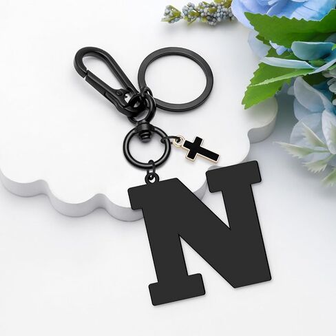 Dabihu Letter Keychain Christian Letter A-Z Alphabet Keyring for Backback Handbag Alphabet Monogram سلسلة مفتاح Monogram in Kuwait