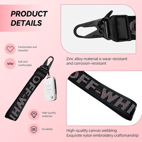 Car Key Chain, Webbing Keychain Wrist Strap, Car Key Accessories, Wallets, Jeans Trendy Letter Pendants in Saudi Arabia