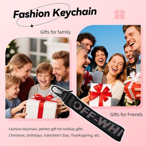 Car Key Chain, Webbing Keychain Wrist Strap, Car Key Accessories, Wallets, Jeans Trendy Letter Pendants in Saudi Arabia