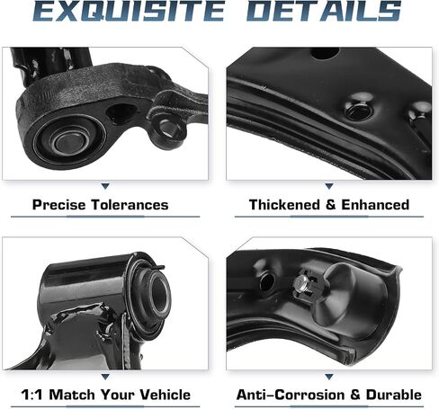 Front Lower Control Arms Kit Fit for 01-06 Nissan Sentra with Ball Joint Sway Bar Tie Rod Front Suspension Kit - Driver and Passenger Side K620359 K620358 in Saudi Arabia