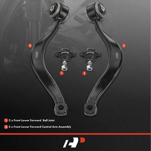 A-Premium Set of 4, Front Lower Forward Control Arm, Lower Forward Ball Joint, Compatible with BMW X5 2000-2006 in Saudi Arabia