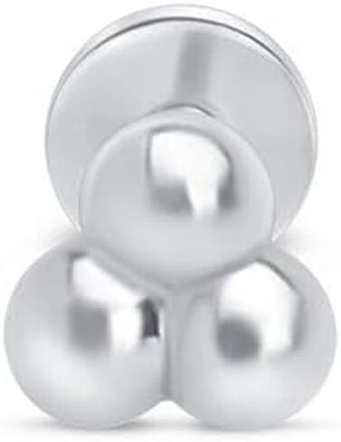 14K ذهبي صلب ثلاثي كرة مسطحة الظهر عشيق القرط الغضروف الحلق الخيوط الفص العلوي Tragus Helix ثقب المجوهر in Kuwait