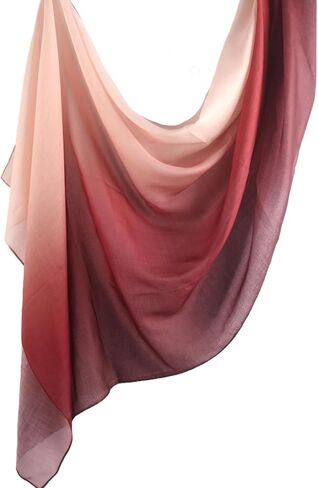 Fashion Gradient Color Hijab Scarf for Women Soft Modal Instant Jersey Hijab Head Wraps Long Shawls in Kuwait