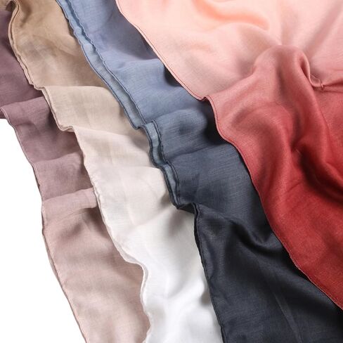 Fashion Gradient Color Hijab Scarf for Women Soft Modal Instant Jersey Hijab Head Wraps Long Shawls in Saudi Arabia
