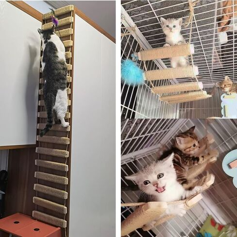 40 in Cat Ladder, Sisal Rope Bridge, Climbing Frame Accessory (40in - Q) in Saudi Arabia