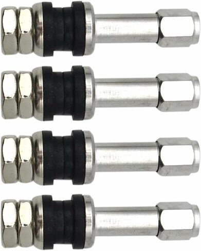New 4X TR48 Bolt On Tire Valve Stem Chrome Metal High Pressure Flush with Stem Cap in Saudi Arabia