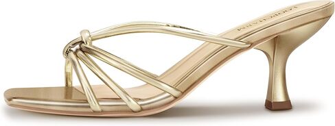 Women's Strappy Kitten Heel Knotted Square Open Toe Mule Sandals | Slip-On 2.75 Inch Dress Shoes for Wedding, Party, Vacation, Summer and Casual Wear in Saudi Arabia