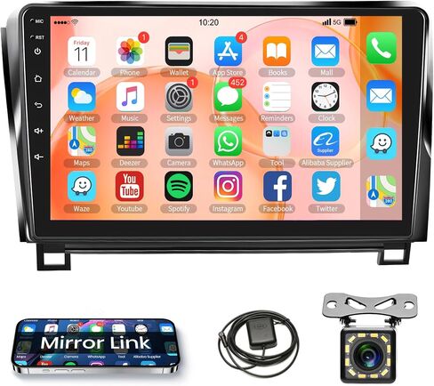 8 Core 6G+128G Android 13 Radio for Toyota Tundra 2007-2013, Rimoody Car Stereo Carplay 10.1'' Touchscreen DSP-36 GPS WiFi Bluetooth FM/RDS Mirror Link 59-UI Themes Backup Camera in Kuwait