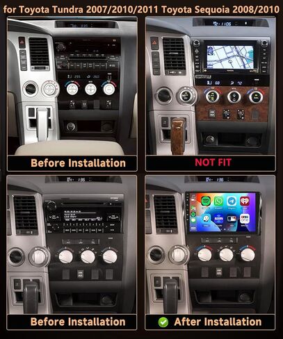 8 Core 6G+128G Android 13 Radio for Toyota Tundra 2007-2013, Rimoody Car Stereo Carplay 10.1'' Touchscreen DSP-36 GPS WiFi Bluetooth FM/RDS Mirror Link 59-UI Themes Backup Camera in Kuwait