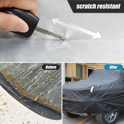 Heavy Duty Outdoor Car Cover Custom for Hummer EV Accessories Windproof All Weather Waterproof Sun Rain UV Dust Snow Protection Outdoor Car Covers Compatible with Hummer EV SUV 2024-2025 (Black) in Saudi Arabia
