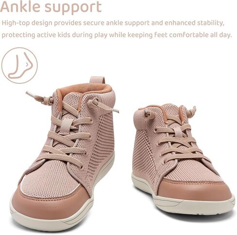 Watelves Toddler Little Kids Wide Barefoot Shoes Girls Boys Lightweight Boots Minimalist High Top Top Walking Super in Saudi Arabia