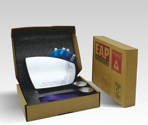 EAP Side Passenger Side Mirror Glass متوافق مع Ford C-Max 2013-2018 ، Escape 2013-2016 ، Focus 2012-2018 ، EcoSport 2018-2022 ، مسخن مع بقعة عمياء CJ5Z17K707C F1EZ17K707A GN1Z17C GN1Z17K707F in Kuwait