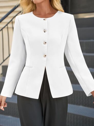 Cicy Bell Womens Business Disual Flazers Flazerslistsless split split Hem Office Button Down Down Suit Suit in Kuwait